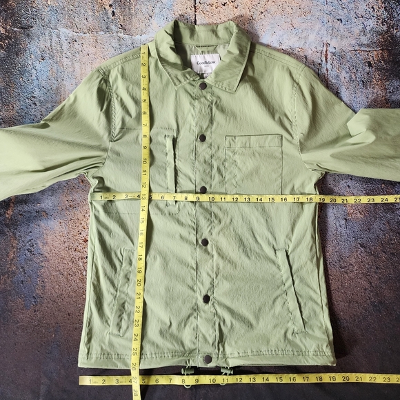 Small Casual Green Lightweight Button Jacket Goodfellow & Co - Picture 7 of 11